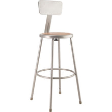 Load image into Gallery viewer, National Public Seating 30” Barstools with Backrest Set of 2 Silver(1495)