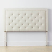 Load image into Gallery viewer, Queen Felicienne Upholstered Panel Headboard Beige Queen #622HW