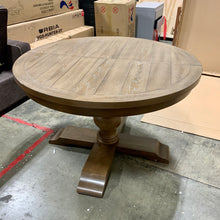 Load image into Gallery viewer, Round Pedestal Dining Table with 18" Leaf