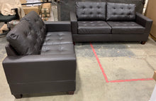Load image into Gallery viewer, Cheyne 2 Piece Faux Leather Living Room Set Espresso Brown *AS IS* 1001CDR