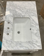 Load image into Gallery viewer, Lakeland 36" Single Bathroom Vanity Set White/Marble Top 1152CDR