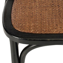 Load image into Gallery viewer, Franklin Hickory Oak X Back Dining Chair Set of 2 Vintage Black(2360RR)