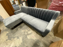 Load image into Gallery viewer, Chi 57.87" Wide Velvet Sofa & Chaise Gray Velvet