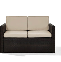 Load image into Gallery viewer, Outdoor Wicker Loveseat Brown AS IS #34HW