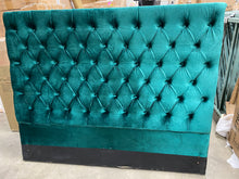 Load image into Gallery viewer, Geralyn Velvet Tufted Headboard AS IS Green Queen