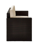 Load image into Gallery viewer, Palm Harbor Wicker Outdoor Loveseat with Sand Cushions #269HW