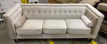 Load image into Gallery viewer, Roberta 84" Wide Velvet Tuxedo Arm Sofa Beige