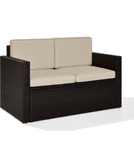 Load image into Gallery viewer, Outdoor Wicker Loveseat Brown AS IS #34HW