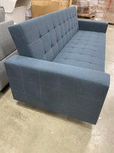 Load image into Gallery viewer, Rosina Convertible 86.61" Square Arm Sleeper Blue Linen