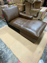 Load image into Gallery viewer, Gartner Genuine Leather Left Arm Chaise Sofa Piece Brown