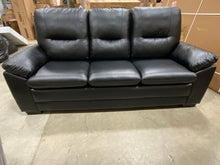 Load image into Gallery viewer, Gaenside Faux Leather 81" Wide Pillow Top Arm Sofa Black