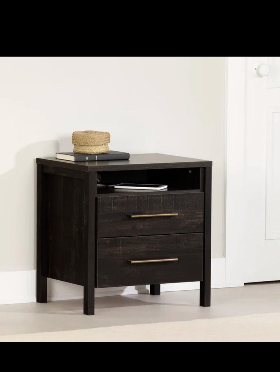 22.63'' Gravity 2 Drawer Nightstand Salvage & Co Fishers