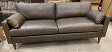 Load image into Gallery viewer, Cayenna Genuine Leather 81" Square Arm Sofa Dark Brown