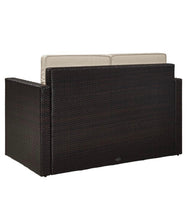 Load image into Gallery viewer, Palm Harbor Wicker Outdoor Loveseat with Sand Cushions #269HW