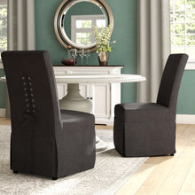 Load image into Gallery viewer, Benton Upholstered Slipcover Dining Chairs Set of 2 Charcoal(727)