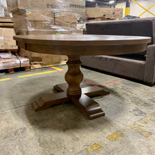 Load image into Gallery viewer, Round Pedestal Dining Table with 18" Leaf