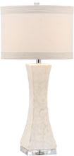 Load image into Gallery viewer, Shelley 30 in. White Concave Table Lamp with Off-White Shade (Set of 2) #502HW