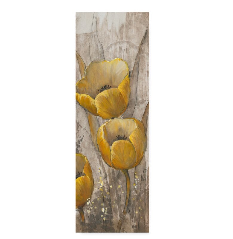 'Ochre Tulips I' Acrylic Painting Print on Wrapped Canvas 245 DC
