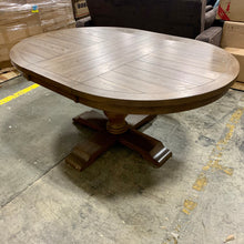 Load image into Gallery viewer, Round Pedestal Dining Table with 18" Leaf