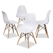 Load image into Gallery viewer, Sydnea Acrylic Wood Leg Dining Chairs White/Natural AS IS(1381)
