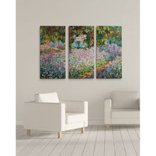 Load image into Gallery viewer, A Premium 'Irises in Garden' by Claude Monet Painting Multi-Piece Image on Canvas #67HW