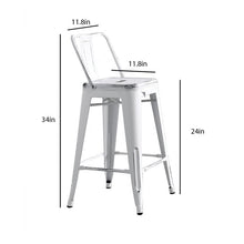 Load image into Gallery viewer, Derbyshire Counter & Bar Stool (1) Sand Matte White 24”Seat height #106HW