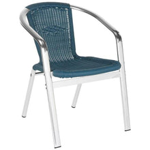 Load image into Gallery viewer, Wrangell Teal Stackable Aluminum/Wicker Outdoor Dining Chair (2-Pack)3087RR