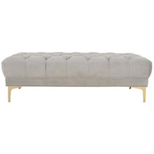 Load image into Gallery viewer, Safavieh Zarya Modern Gray/Brass Accent Bench - *AS IS* - #147CE