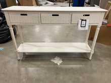 Load image into Gallery viewer, Landers 3 Drawer Console Table Distressed White
