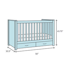 Load image into Gallery viewer, Bennett 4-in-1 Convertible Crib Bianca White(1621RR)