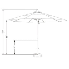 Load image into Gallery viewer, Venture Series 11ft Market Umbrella Hunter Green/Matte White(869)