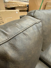 Load image into Gallery viewer, Cayenna Genuine Leather 81" Square Arm Sofa Dark Brown