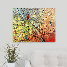 Load image into Gallery viewer, &#39;Twenty Seven Birds&#39; by Jennifer Lommers Painting Print on Canvas -#246CE
