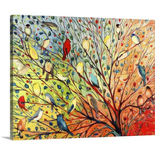 Load image into Gallery viewer, &#39;Twenty Seven Birds&#39; by Jennifer Lommers Painting Print on Canvas -#246CE
