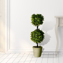 Load image into Gallery viewer, 24” Artificial Boxwood Topiary in Pot #36HW