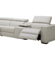 Load image into Gallery viewer, Felsenthal Leather Reclining Sectional 3 Piece Set (Silver Gray)