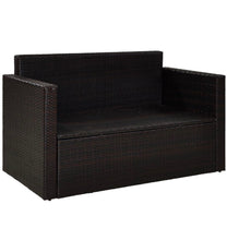 Load image into Gallery viewer, Palm Harbor Wicker Outdoor Loveseat with Sand Cushions #269HW