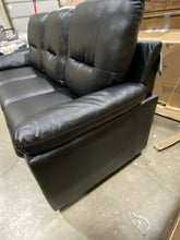 Load image into Gallery viewer, Gaenside Faux Leather 81" Wide Pillow Top Arm Sofa Black