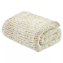Load image into Gallery viewer, Madison Park Chunky Double Knit Throw Blanket in Ivory B69 312