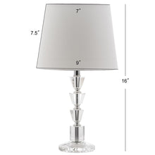 Load image into Gallery viewer, Harlow 16 in. Clear Tiered Crystal Orb Table Lamp with White Shade - Set of 2 (SB733)
