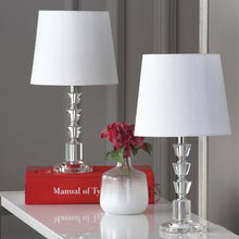 Load image into Gallery viewer, Harlow 16 in. Clear Tiered Crystal Orb Table Lamp with White Shade - Set of 2 (SB733)