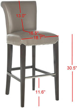 Load image into Gallery viewer, Seth 29.3 in. Clay Cushioned Bar Stool (SB1115)