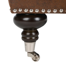 Load image into Gallery viewer, Chloe Brown/Espresso Faux Leather Club Arm Chair (SB712)