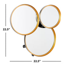 Load image into Gallery viewer, Loni 22.5 in. X 22.5 in. Gold Foil/Black Framed Mirror (SB86)