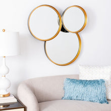 Load image into Gallery viewer, Loni 22.5 in. X 22.5 in. Gold Foil/Black Framed Mirror (SB86)