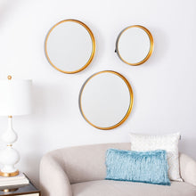 Load image into Gallery viewer, Loni 22.5 in. X 22.5 in. Gold Foil/Black Framed Mirror (SB86)