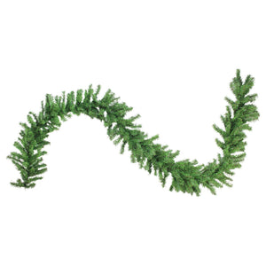 100' x 12" Green Commercial Length Canadian Pine Artificial Christmas Garland - Unlit