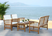 Load image into Gallery viewer, Rocklin 4-Piece Wood Frame Patio Conversation Set with Cushions #1680HW