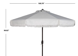 Milan 9 ft. Aluminum Market Tilt Patio Umbrella in White (SB1027)