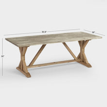 Load image into Gallery viewer, Two Tone Wood San Remo Outdoor Trestle Dining Table (table only) #6006

